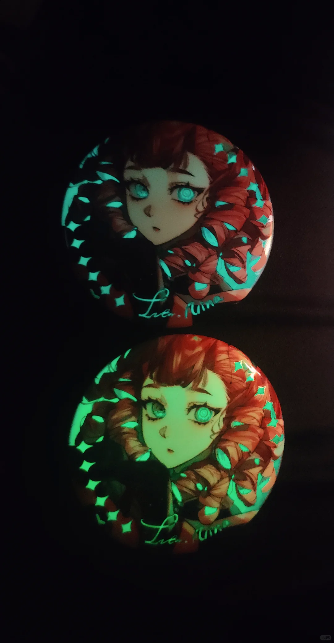 Button Badge · Double-Flash Glitter Back by Miles Rivera